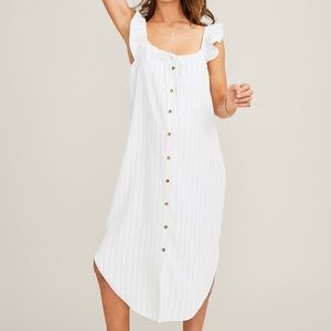 NWT Hatch Jenna dress in white stripe